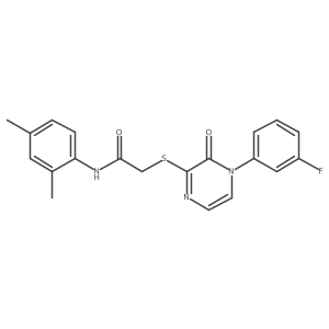 N-(2,4-dimethylphenyl)-2-((4-(3-fluorophenyl)-3-oxo-3,4-dihydropyrazin-2-yl)thio)acetamide Structure