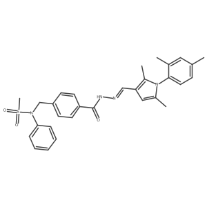 4-[[(Methylsulfonyl)phenylamino]methyl]benzoic acid 2-[[1-(2,4-dimethylphenyl)-2,5-dimethyl-1H-pyrrol-3-yl]methylene]hydrazide Structure