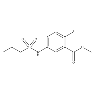 2-Fluoro-5-(propane-1-sulfonylamino)-benzoic acid methyl ester Structure