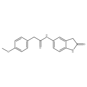 2-(4-methoxyphenyl)-N-(2-oxoindolin-5-yl)acetamide Structure