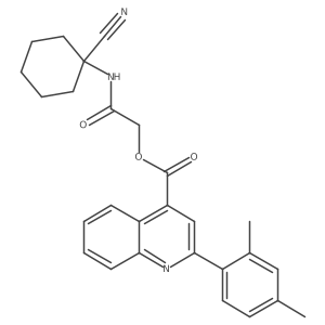 [2-[(1-Cyanocyclohexyl)amino]-2-oxoethyl] 2-(2,4-dimethylphenyl)quinoline-4-carboxylate Structure
