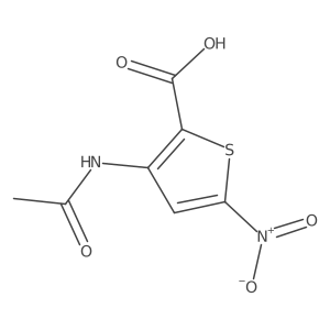 3-Acetamido-5-nitrothiophene-2-carboxylic acid结构式