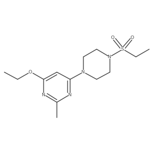 4-Ethoxy-6-(4-(ethylsulfonyl)piperazin-1-yl)-2-methylpyrimidine结构式