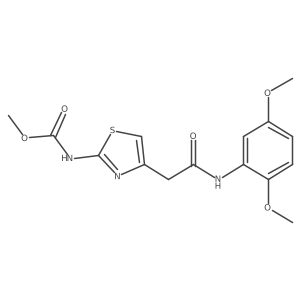 Methyl (4-(2-((2,5-dimethoxyphenyl)amino)-2-oxoethyl)thiazol-2-yl)carbamate Structure
