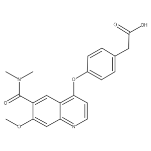 2-{4-[7-Methoxy-6-(n,n-dimethylcarbamoyl)quinolin-4-yloxy]phenyl}acetic acid Structure