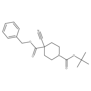 1-(1,1-Dimethylethyl) 4-(phenylmethyl) 4-cyano-1,4-piperidinedicarboxylate Structure