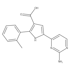 1H-Pyrrole-3-carboxylic acid, 5-(2-amino-4-pyrimidinyl)-2-(2-methylphenyl)- Structure