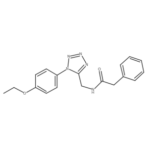 N-((1-(4-ethoxyphenyl)-1H-tetrazol-5-yl)methyl)-2-phenylacetamide结构式