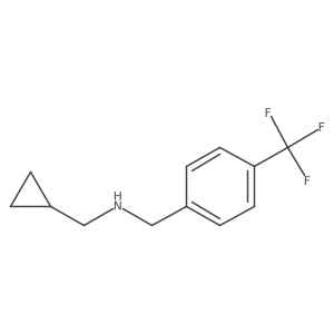 1-cyclopropyl-N-[[4-(trifluoromethyl)phenyl]methyl]methanamine Structure