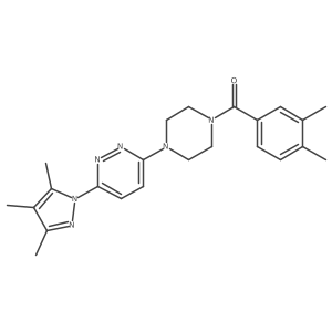 3-[4-(3,4-dimethylbenzoyl)piperazin-1-yl]-6-(3,4,5-trimethyl-1H-pyrazol-1-yl)pyridazine Structure