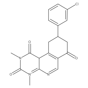 9-(3-Chlorophenyl)-2,4-dimethyl-8,9,10,10b-tetrahydropyrimido[4,5-c]isoquinolin-4-ium-1,3,7-trione结构式