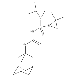 N-(Adamantan-1-yl carbamoyl)-P,P-bis(2,2-dimethyl-1-aziridinyl)phosphinic amide结构式
