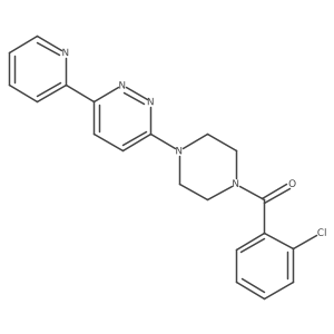 (2-Chlorophenyl)(4-(6-(pyridin-2-yl)pyridazin-3-yl)piperazin-1-yl)methanone结构式