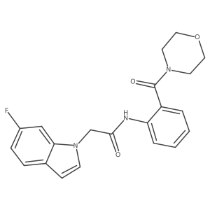 2-(6-fluoro-1H-indol-1-yl)-N-[2-(morpholinocarbonyl)phenyl]acetamide Structure
