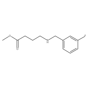 Methyl 4-{[(3-fluorophenyl)methyl]amino}butanoate结构式