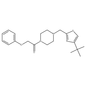 CC(C)(C)c1csc(CN2CCN(C(=O)COc3ccccc3)CC2)n1结构式