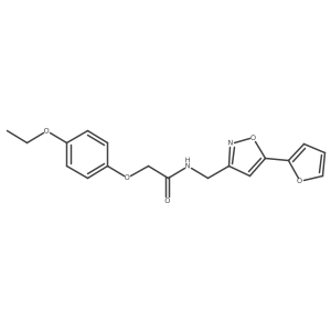 CCOc1ccc(OCC(=O)NCc2cc(-c3ccco3)on2)cc1结构式