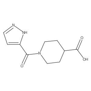 1-(1H-Pyrazole-3-carbonyl)piperidine-4-carboxylic acid结构式