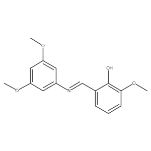 2-{(E)-[(3,5-dimethoxyphenyl)imino]methyl}-6-methoxyphenol结构式