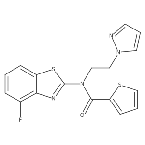 O=C(c1cccs1)N(CCn1cccn1)c1nc2c(F)cccc2s1结构式