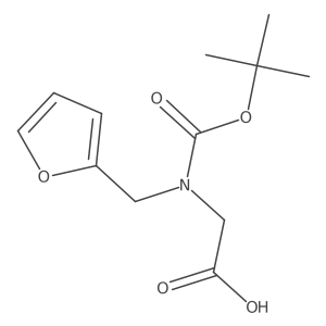 2-{[(Tert-butoxy)carbonyl][(furan-2-yl)methyl]amino}acetic acid Structure