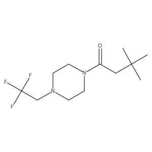 3,3-Dimethyl-1-[4-(2,2,2-trifluoroethyl)piperazin-1-yl]butan-1-one Structure