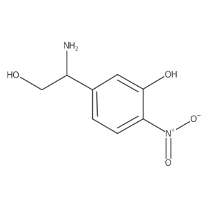 (r)-5-(1-Amino-2-hydroxyethyl)-2-nitrophenol结构式