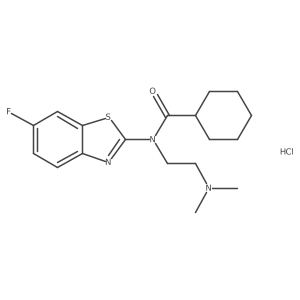 N-[2-(Dimethylamino)ethyl]-N-(6-fluoro-1,3-benzothiazol-2-YL)cyclohexanecarboxamide hydrochloride Structure
