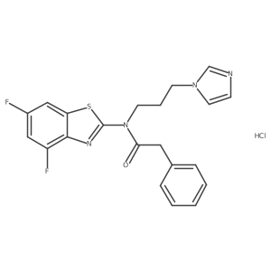 N-(3-(1H-imidazol-1-yl)propyl)-N-(4,6-difluorobenzo[d]thiazol-2-yl)-2-phenylacetamide hydrochloride Structure