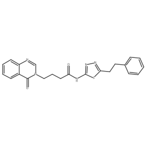 4-(4-oxoquinazolin-3(4H)-yl)-N-[(2Z)-5-(2-phenylethyl)-1,3,4-thiadiazol-2(3H)-ylidene]butanamide Structure
