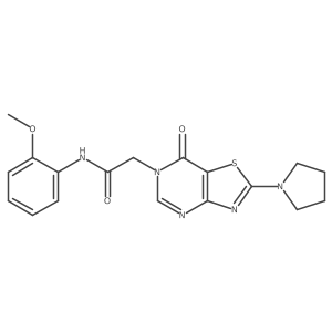 N-(2-methoxyphenyl)-2-(7-oxo-2-(pyrrolidin-1-yl)thiazolo[4,5-d]pyrimidin-6(7H)-yl)acetamide Structure