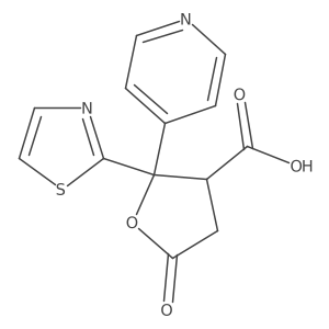 Tetrahydro-5-oxo-2-(4-pyridinyl)-2-(2-thiazolyl)-3-furancarboxylic acid Structure