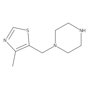 1-[(4-Methyl-1,3-thiazol-5-yl)methyl]piperazine结构式