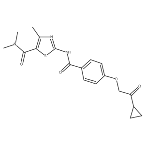 2-[4-(2-cyclopropyl-2-oxoethoxy)benzamido]-N,N,4-trimethyl-1,3-thiazole-5-carboxamide Structure