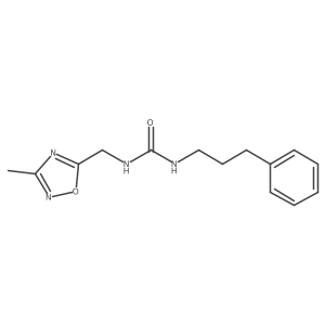 1-((3-Methyl-1,2,4-oxadiazol-5-yl)methyl)-3-(3-phenylpropyl)urea结构式