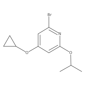 2-Bromo-4-cyclopropoxy-6-isopropoxypyridine结构式