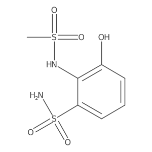 3-Hydroxy-2-(methylsulfonamido)benzenesulfonamide结构式