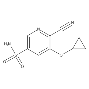 6-Cyano-5-cyclopropoxypyridine-3-sulfonamide Structure