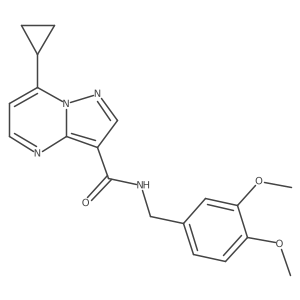 7-cyclopropyl-N-(3,4-dimethoxybenzyl)pyrazolo[1,5-a]pyrimidine-3-carboxamide Structure