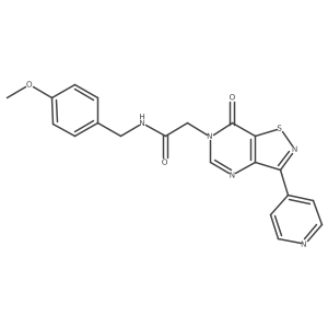 N-(4-methoxybenzyl)-2-(7-oxo-3-(pyridin-4-yl)isothiazolo[4,5-d]pyrimidin-6(7H)-yl)acetamide结构式
