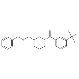 (3-((Benzyloxy)methyl)piperidin-1-yl)(3-(trifluoromethyl)phenyl)methanone结构式