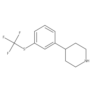 4-{3-[(Trifluoromethyl)sulfanyl]phenyl}piperidine Structure