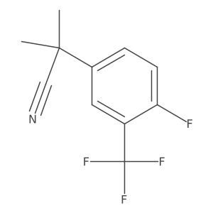 2-[4-Fluoro-3-(trifluoromethyl)phenyl]-2-methylpropanenitrile Structure