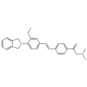 Ethanone, 1-[4-[2-[4-(1,3-dihydro-2H-isoindol-2-yl)-3-methoxyphenyl]diazenyl]phenyl]-2-(dimethylamino)-结构式