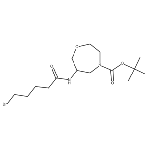 tert-Butyl 6-(5-bromopentanamido)-1,4-oxazepane-4-carboxylate Structure