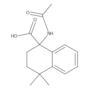 1-Acetamido-4,4-dimethyl-1,2,3,4-tetrahydronaphthalene-1-carboxylic acid结构式