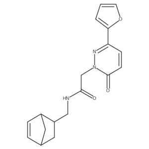 N-(bicyclo[2.2.1]hept-5-en-2-ylmethyl)-2-[3-(2-furyl)-6-oxo-1(6H)-pyridazinyl]acetamide结构式
