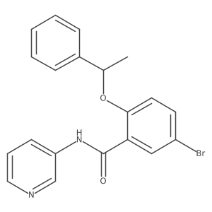 5-Bromo-2-[(1-phenylethyl)oxy]-N-3-pyridinylbenzamide结构式