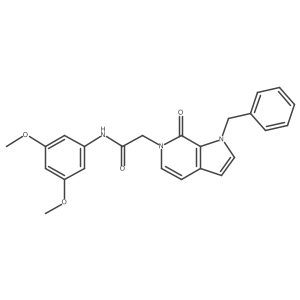 2-(1-benzyl-7-oxo-1H-pyrrolo[2,3-c]pyridin-6(7H)-yl)-N-(3,5-dimethoxyphenyl)acetamide结构式
