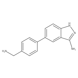 5-[4-(Aminomethyl)phenyl]-1H-indazol-3-amine Structure